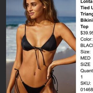 Pacsun Delilah Lolita bikini set black string tri